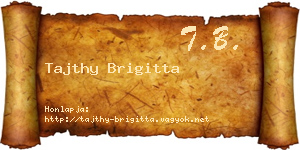 Tajthy Brigitta névjegykártya